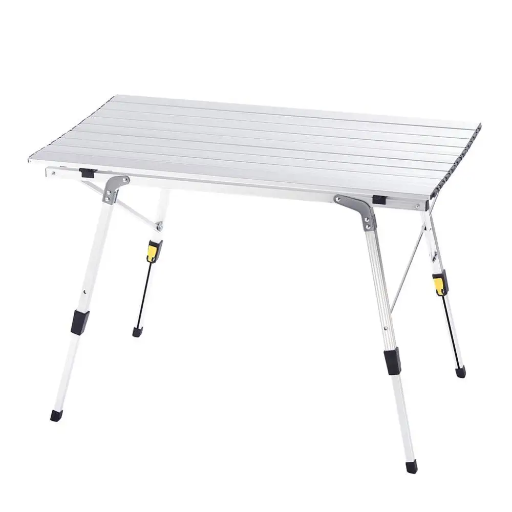 Height Adjustable Collapsible Camping Folding Table with Carrying Bag