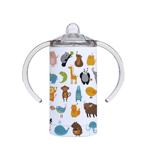 ขวดน้ำดื่ม Bpa ฟรีพร้อมภาพการ์ตูนและโลโก้ที่กำหนดเอง Copos Infantil ส่วนบุคคล12Oz เด็กขวดน้ำสแตนเลส - Product Image 2