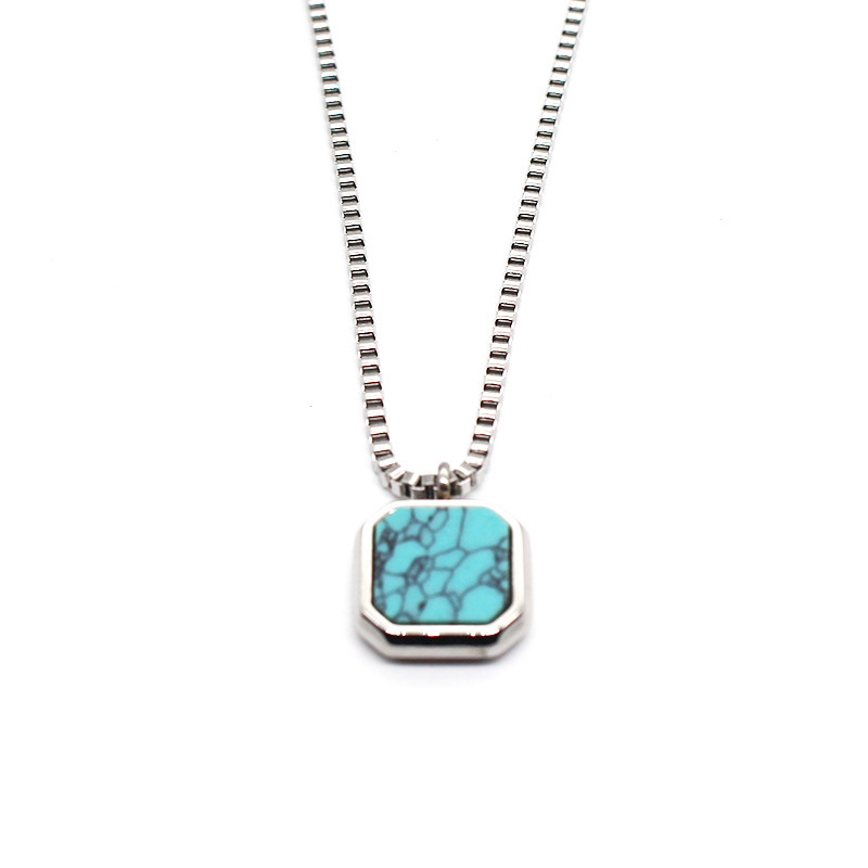 Couleur acier turquoise (avec chaîne)