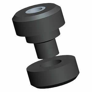 Yüksek kalite özelleştirilmiş iki parçalı titreşim İzolatör merkezi gümrüklü bağlar kalıp işleme kalıplama sunan kauçuk EPDM yaptı - Product Image 4