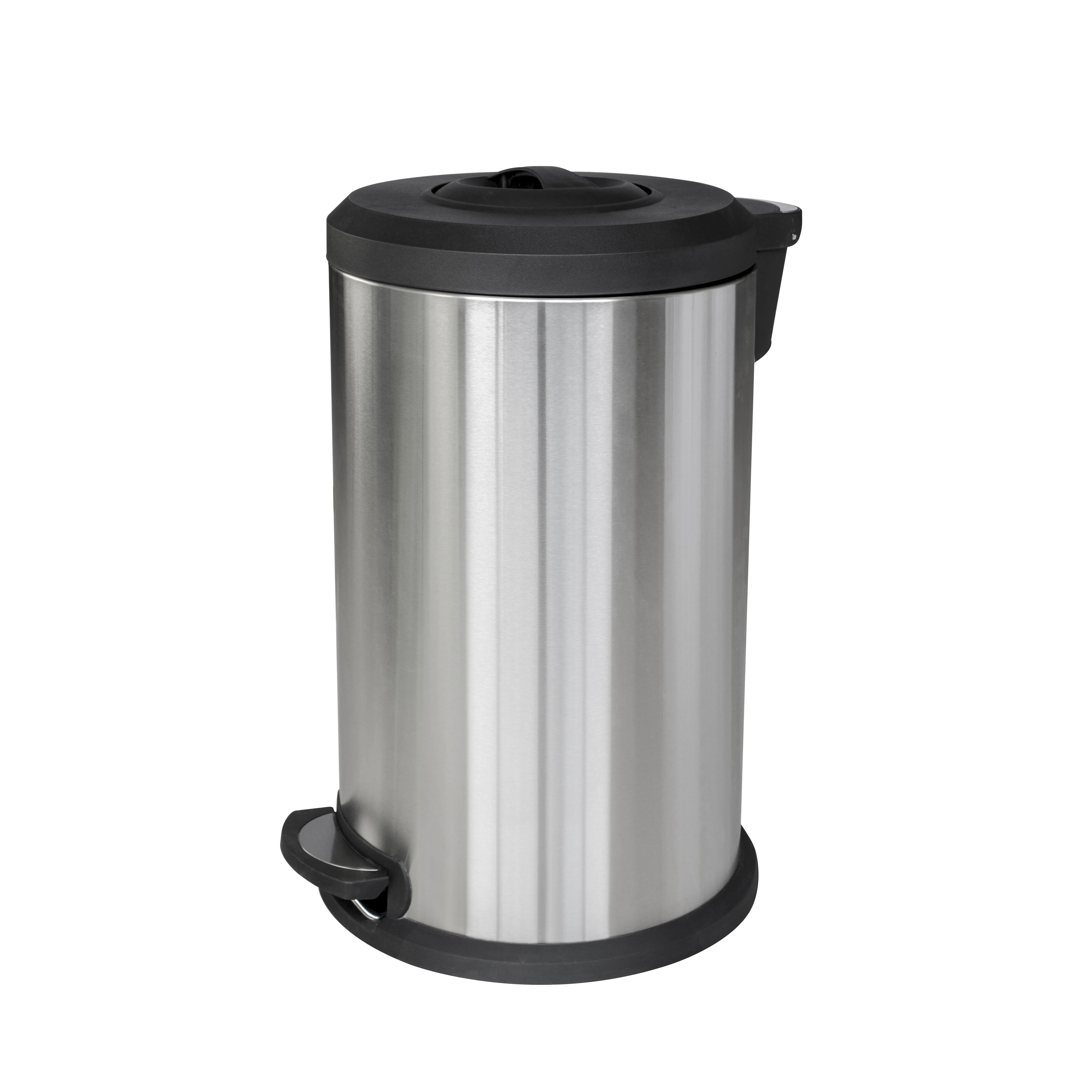 Comprimir Pedal Bin 40L inteligente innovadoras bote de basura de acero inoxidable restaurante