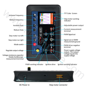 Hwaut qdb5a ô tô thiết bị truyền động ổ đĩa Detector Oscilloscope Multimeter stepmotor đánh lửa cuộn dây PWM ổ đĩa tín hiệu Tester - Product Image 5