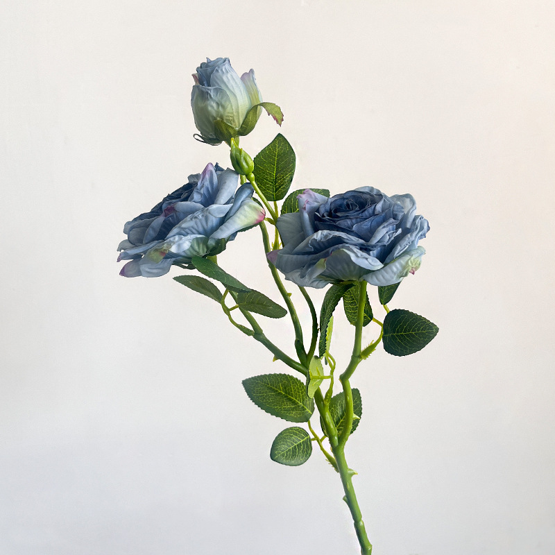 Bleu/vintage 3 roses