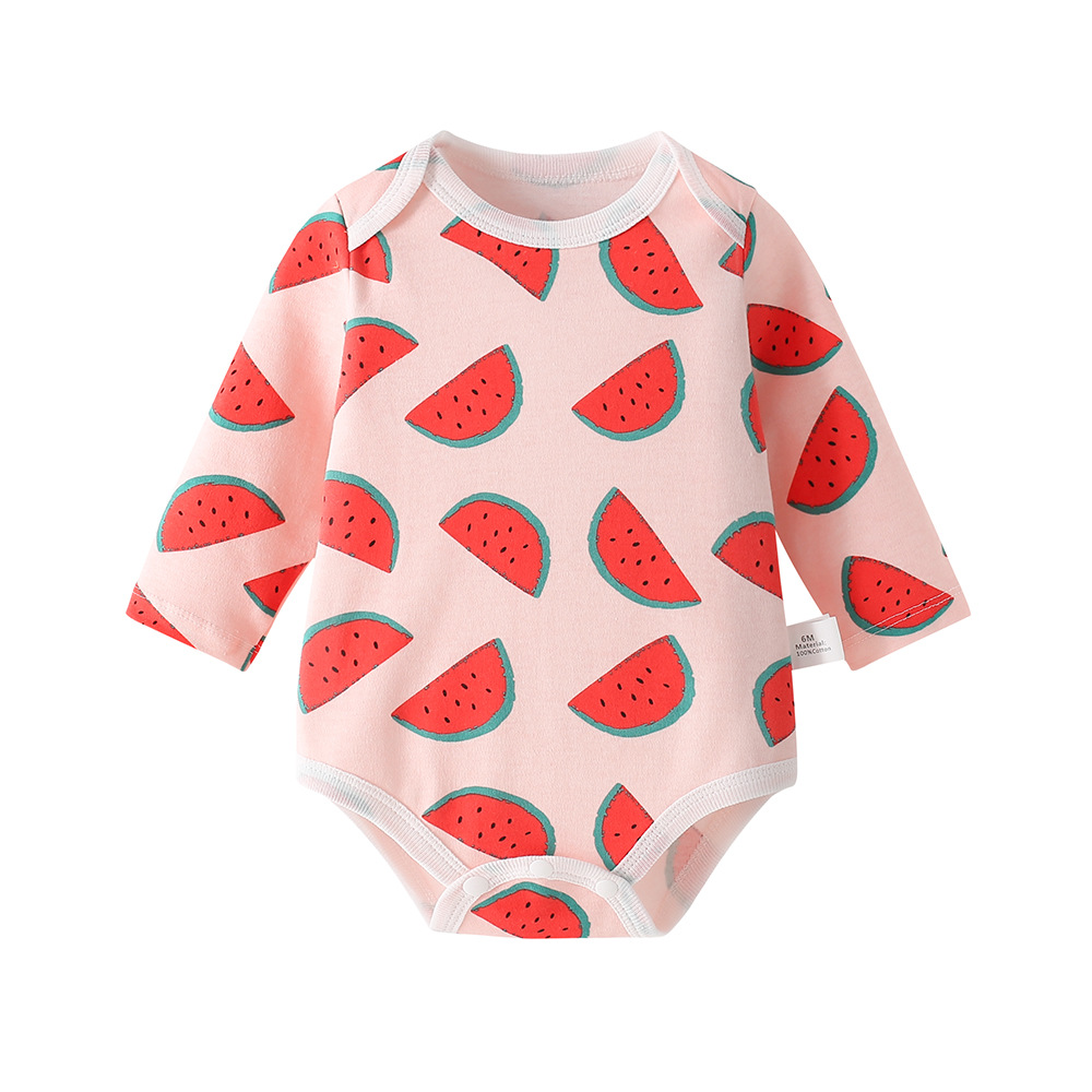 Chemise manches longues pastèque rose