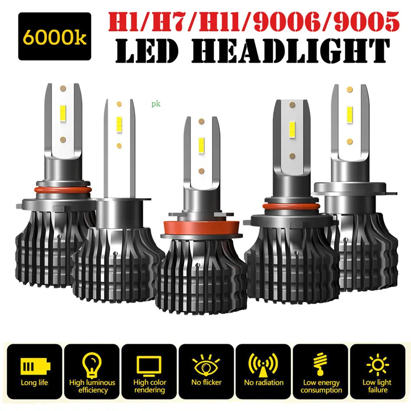 2X 300W 30000lm automático de faros de LED 6000K 9005 de 9006 H1 H11 H7 coche bombillas de los faros