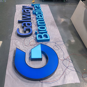 Large Outdoor Wall Sign Board Electronic <strong>LED</strong> Frontlit Storefront Decoration for Building Light Letters Signboard - Product Image 1