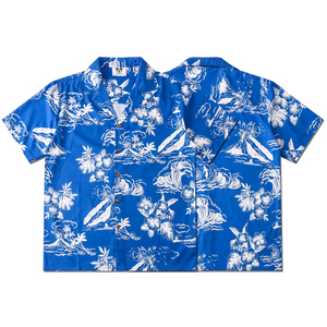 Rahat yaz erkek plaj gömlek özel baskılı Hawaiian tasarım anti-kırışıklık hızlı kuru Hawaii gömlek erkekler