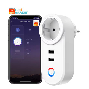 Glomarket akıllı yaşam Tuya İsrail Wifi fişi çift Usb soket ses kontrolü zamanlayıcı ile çalışır Alexa Google ev - Product Image 1