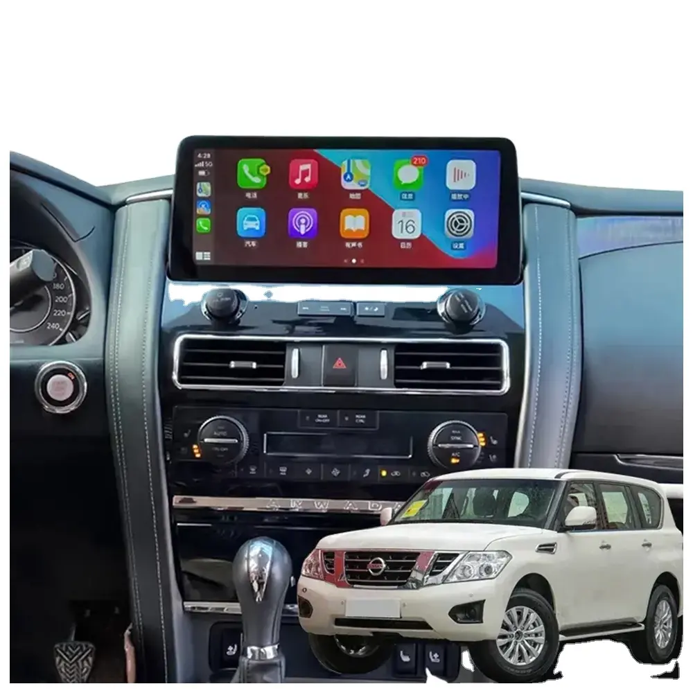 GPS Android estéreo para coche OEM de fábrica para Nissan Patrol y62 Armada Infinity QX80 2013-2023 RHD compatible con carplay inalámbrico 4G 360