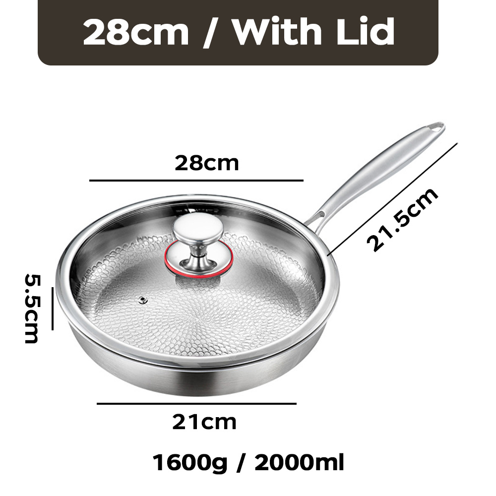 Poêle à frire 28 cm avec couvercle