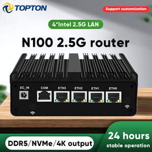 12th Gen N100 N150 Mini PC Firewall Router 4 LAN I226-V 2.5G N6000 N5105 J4125 NVMe Fanless Mini <strong>Computer</strong> Proxmox PfSense Box - Product Image 2