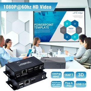 SYONG伸肌HDMI零延迟1080P 60Hz HDMI KVM发送方和接收方以太网30M 50M 60m环路输出KVM HDMI扩展器 - Product Image 4