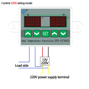 Controlador de temperatura Dual ZFX-ST3012, termostato inteligente, salida de relé bidireccional, instrumentos digitales de temperatura - Product Image 5