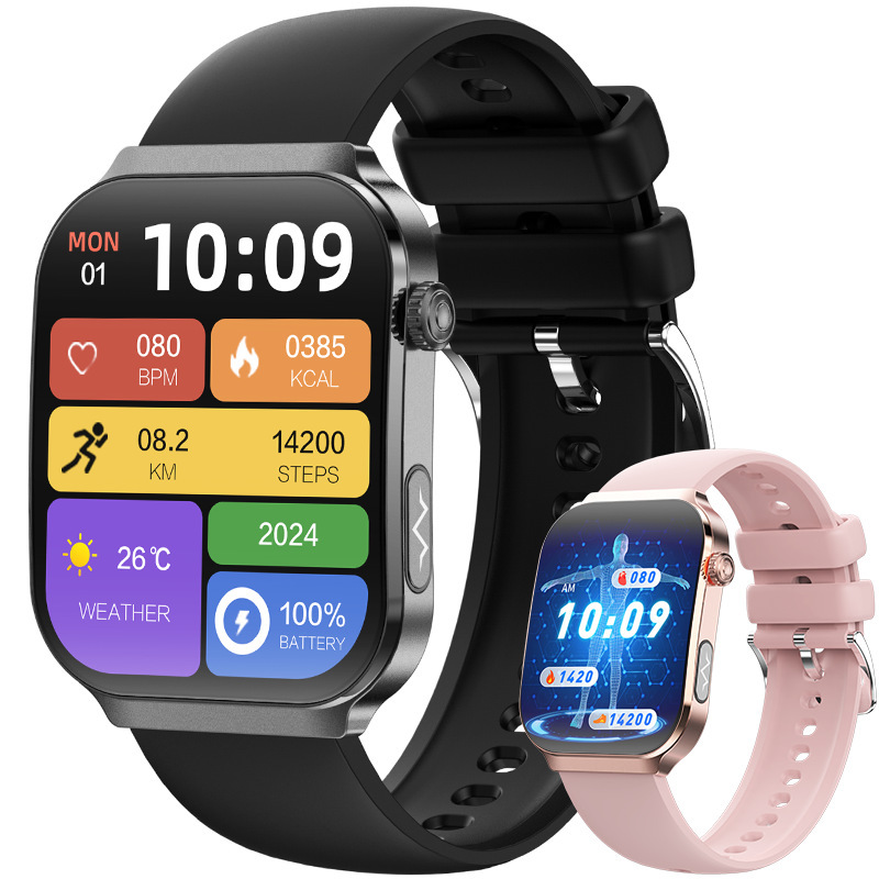 U21 smart watch foreign language edition-black silicone