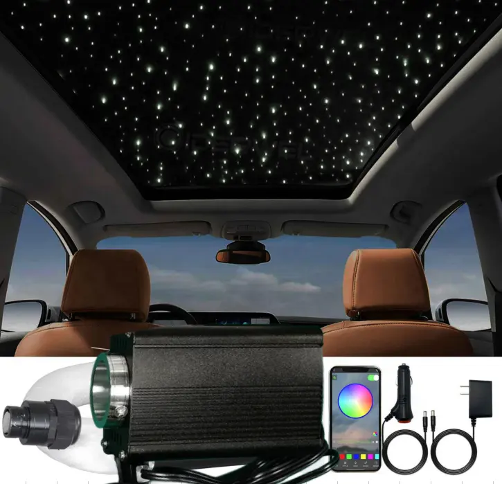 Star Teto Kit starlight headliner kit twinkle Fibra Óptica Luzes Para Céu Carro Teto Acessórios Do Carro Luz