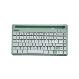Nueva llegada multifunción portátil ordenador Tablet teclado inalámbrico Mini 84-tecla teclado inalámbrico con soporte incorporado