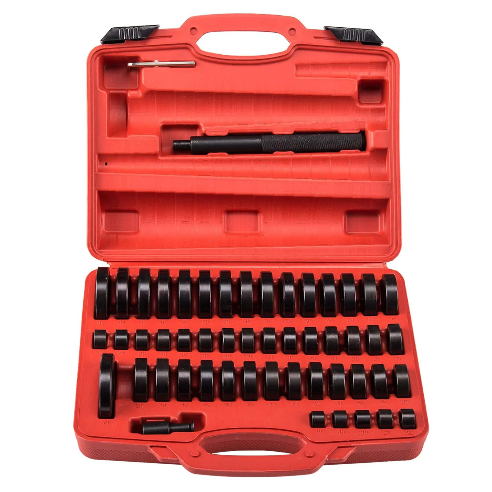 52Pcs Wheel Bearing Removal Tool Kit Front Wheel Drive Hub Bearing Puller and Installation Tools for Wheel Bearing Remover Set