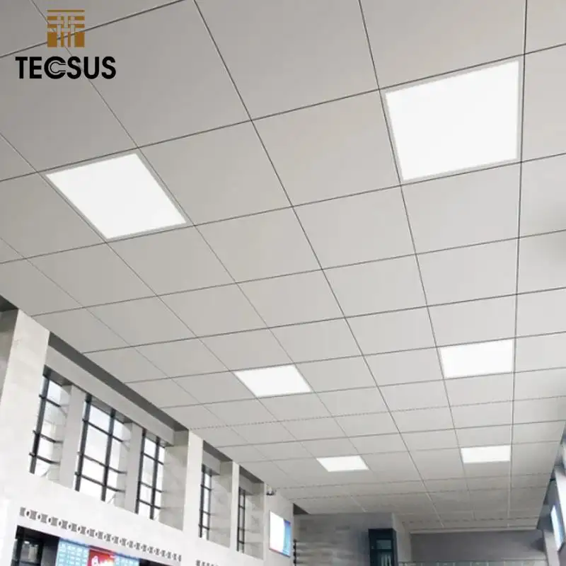 Nouvelle conception de carreaux de plafond de taille standard 24X48 Clip décoratif en aluminium chez les fournisseurs de carreaux de plafond