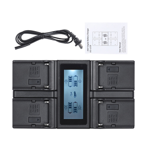 NP-F970 F750 F950 NP-F550 FM500HQM71カメラ用のLCDディスプレイ交換付きNP-FM50チャンネルデジタルカメラバッテリー充電器 - Product Image 6