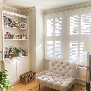 Window Plantation Shutters German 89mm <strong>Louvred</strong> Wooden From China Carton Plastic Graphic Design Horizontal Modern Painted Villa - Product Image 6