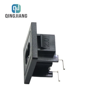 AC C8 Power <strong>Socket</strong> 2.5A 250V 2 Pins Female C7 Power Outlet Snap in 2.0mm Big Pins for PDU Female Connector