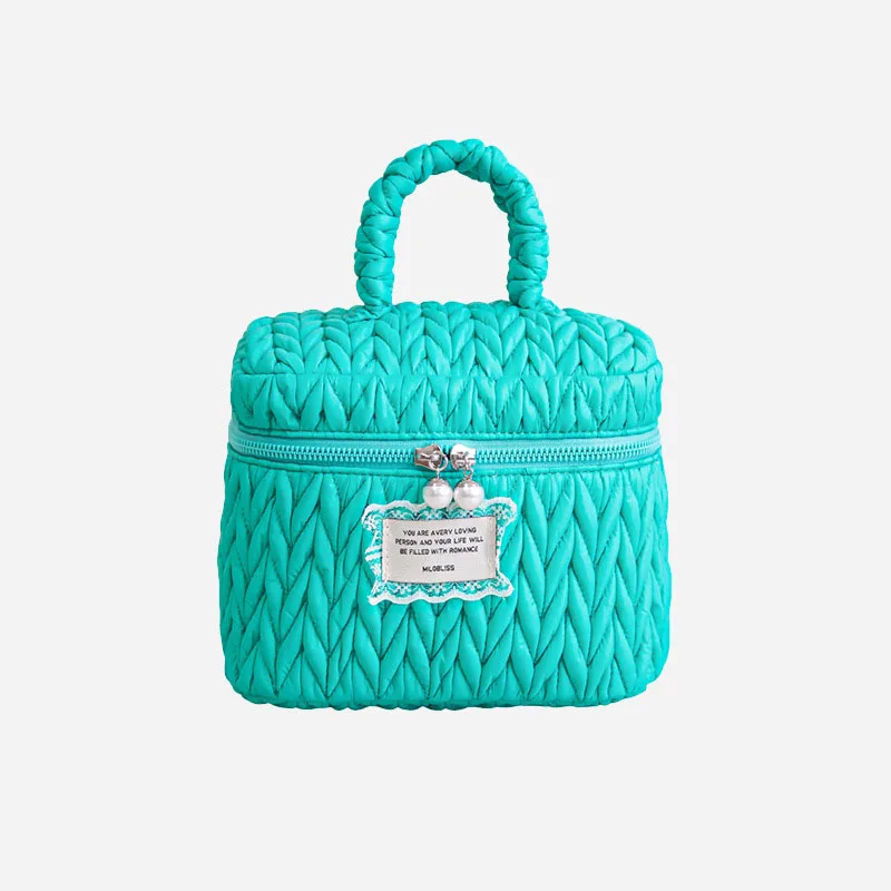 Dark green bucket bag