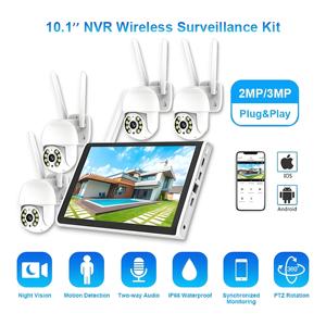 4*3MP HD NVR Home <strong>Monitoring</strong> <strong>System</strong> Wi-Fi CCTV <strong>Camera</strong> Security Featuring Night Vision Motion Detection CMOS Sensor HDD SD Card - Product Image 2