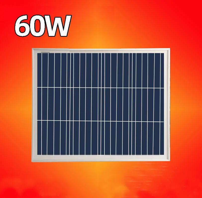 2024 सौर संबंधित उत्पाद 6V पॉलीक्रिस्टलाइन सिलिकॉन सौर पैनल सिस्टम आउटडोर मॉनिटर के लिए 60W सौर ऊर्जा पैनल