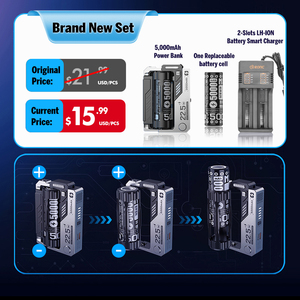 נסיעות ידידותי 22.5w תמיכה aaaa סוללה ליתיום 21700 powerbank נשלף בנק כוח נייד סוללה נשלפת עם סוללה להחלפה