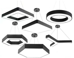 Projekt Benutzer definierte lineare Pendel leuchte Aluminium RGB Dimmbare LED dreieckige Hängelampe für Fitness studio - Product Image 1