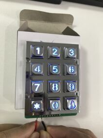 Teclado numérico de acero inoxidable con 12 teclas de retroiluminación, Festival de la compra de sedal, 4x3 - Product Image 4
