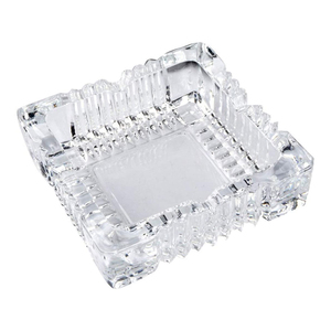 Oyma Logo üst sınıf cam küllük baskılı yuvarlak sekizgen kare şekli kül tablası ile Logo özelleştirmek - Product Image 1