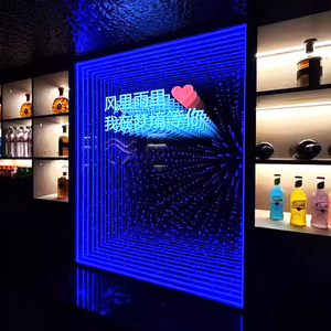 Tùy chỉnh 3D vô hạn gương Neon <span class=keywords><strong>LED</strong></span> hiệu ứng ánh sáng điện tử dấu hiệu môi trường xung quanh tủ trang trí với thiết kế miễn phí - Product Image 4