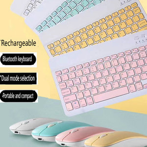 Venta caliente al por mayor nuevo colorido estudiante BT teclado inalámbrico y ratón combinado para Ipad Android Tablet teclado - Product Image 1