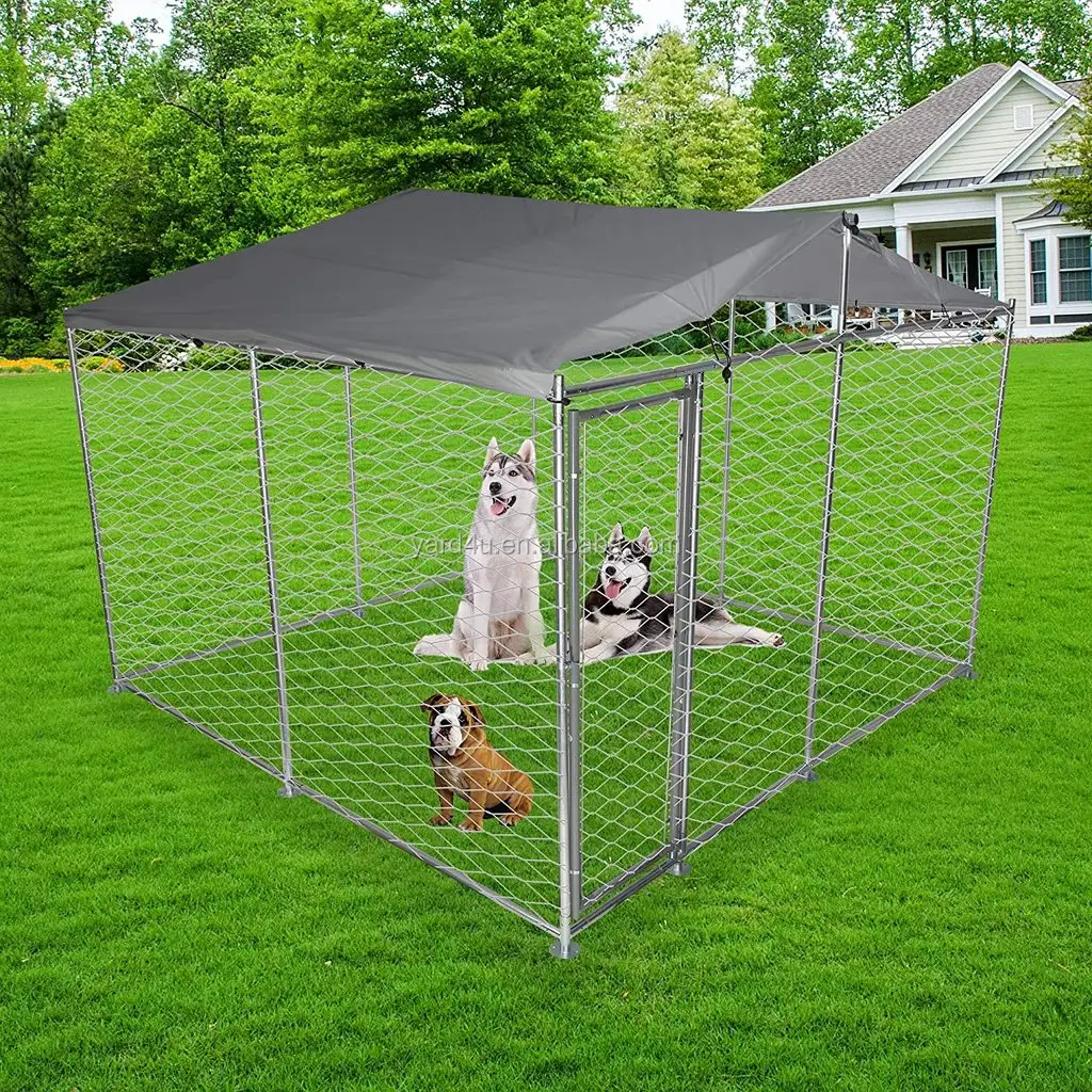 Sıcak satış köpek kafesi açık köpek evi galvanizli çelik köpek kulübesi hayvan kafesleri