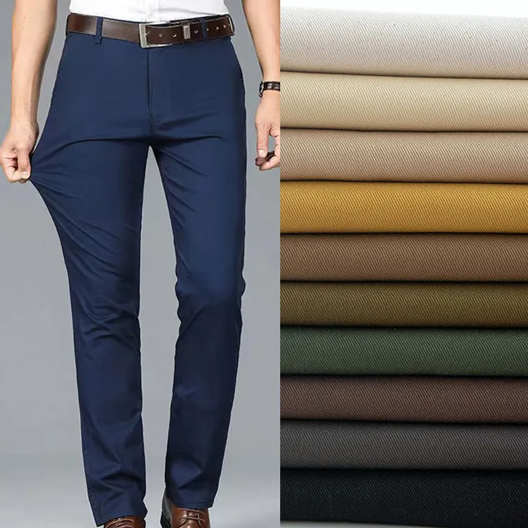 Haoyu กางเกงผ้ายืดสำหรับผู้ชาย, ผ้าฝ้าย3% สแปนเด็กซ์97%