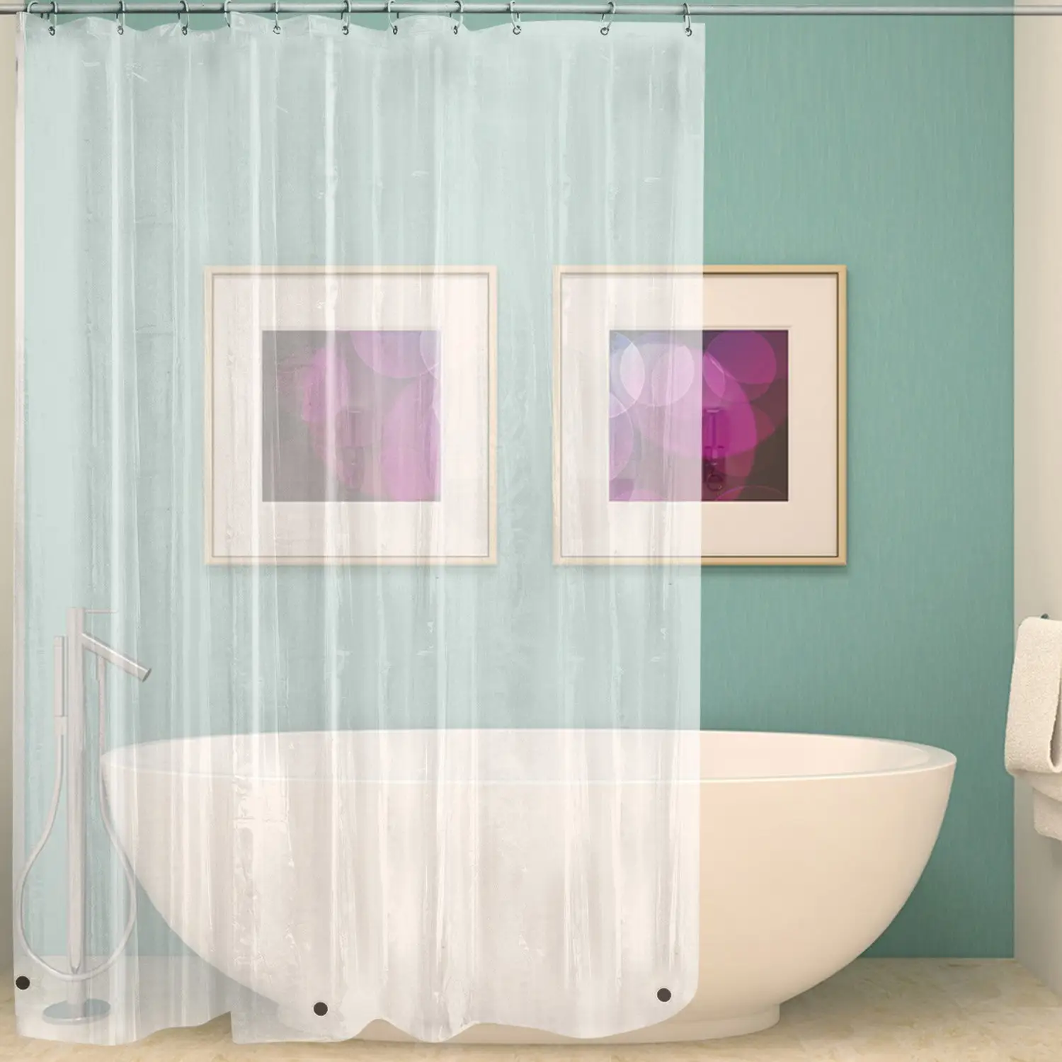 Rideau de douche hydrofuge 3D pour enfants, 1 pièce, Style moderne, pour salle de bains, ensemble de rideau de douche avec poche
