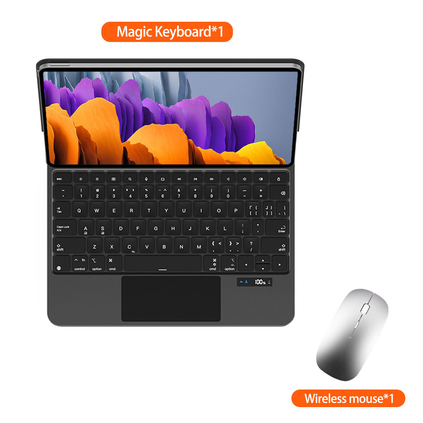 Pour Samsung Galaxy Tab S7+ 12,4" Noir