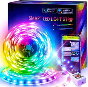 <strong>5m</strong> <strong>RGB</strong> <strong>LED</strong> Strip Lights Tuya Smart Phone WIFI Controller Kit 5050 <strong>RGB</strong> <strong>LED</strong> Strip Lamp Ribbon for Room Bedroom Alexa Magic Home - Product Image 1
