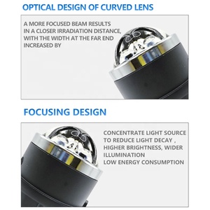 IDISON W4 3.0 inç motosiklet <span class=keywords><strong>LED</strong></span> far bi-projektör Crystaleye bi-lazer sis lambası yüksek ve düşük ışın ile yeni durum