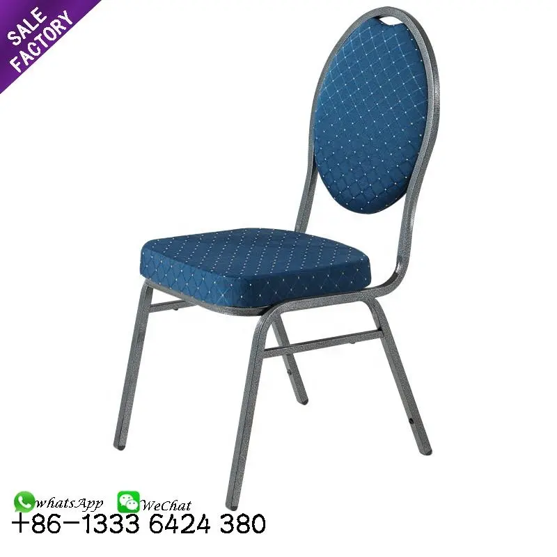 Good selling commercial used cheap modern oval back stackable gold iron frame hotel banquet chair for restaurant