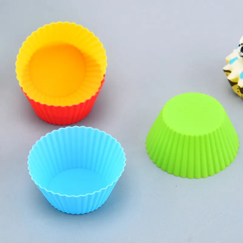 Stampo per torta in Silicone a forma rotonda Muffin Cupcake stampi da forno cucina cottura Bakeware Maker strumenti per decorare torte fai da te