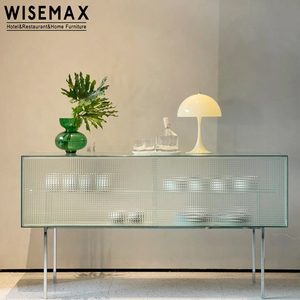 WISEMAX家具意大利豪华厨房餐具柜玻璃侧柜简约客厅酒店家居储物柜