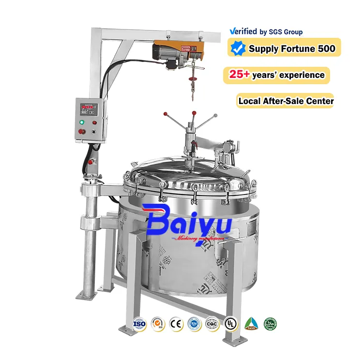 Baiyu Cuisinière à chemisé haute pression Marmite à vapeur à gaz électrique pour la viande Soja pour les applications de boulangerie au détail d'hôtels