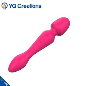 新到商品性玩具加热双马达振动器充电魔杖按摩器 - Product Image 3