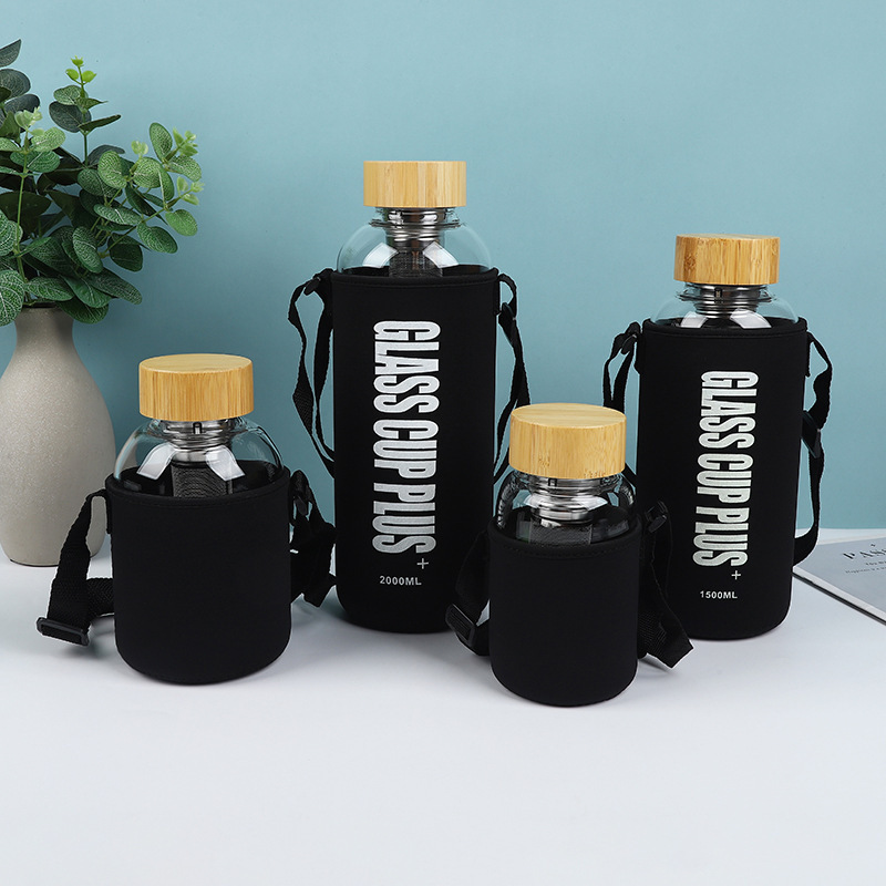 transparent avec couvercle noir