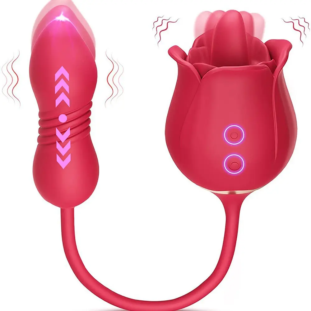 Flor juguetes sexuales saltando huevo productos Rosa vibrador lengua lamiendo adulto juguete sexual masturbador femenino para mujeres