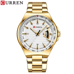 CURREN 8375批发不锈钢蓝色表盘模拟电流石英中国制造手表 - Product Image 4