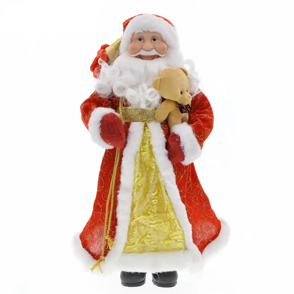Songshan Tosy دمى قطيفة بتصميم مخصص لعيد الميلاد ديكورات للمنزل دمى سانتا كلوز العملاقة دمية الدبة الصغيرة