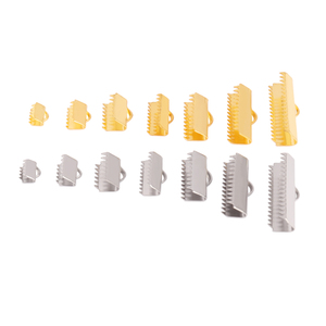 50pcs Stainless Steel Crimp <strong>Clasps</strong> Cord End Cove <strong>Clasps</strong> <strong>String</strong> Ribbon Leather Clips Foldover Connectors For DIY Jewelry Findings - Product Image 5